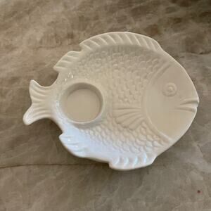 Ceramic fish luncheon plate Ceramic CALIF USA C78